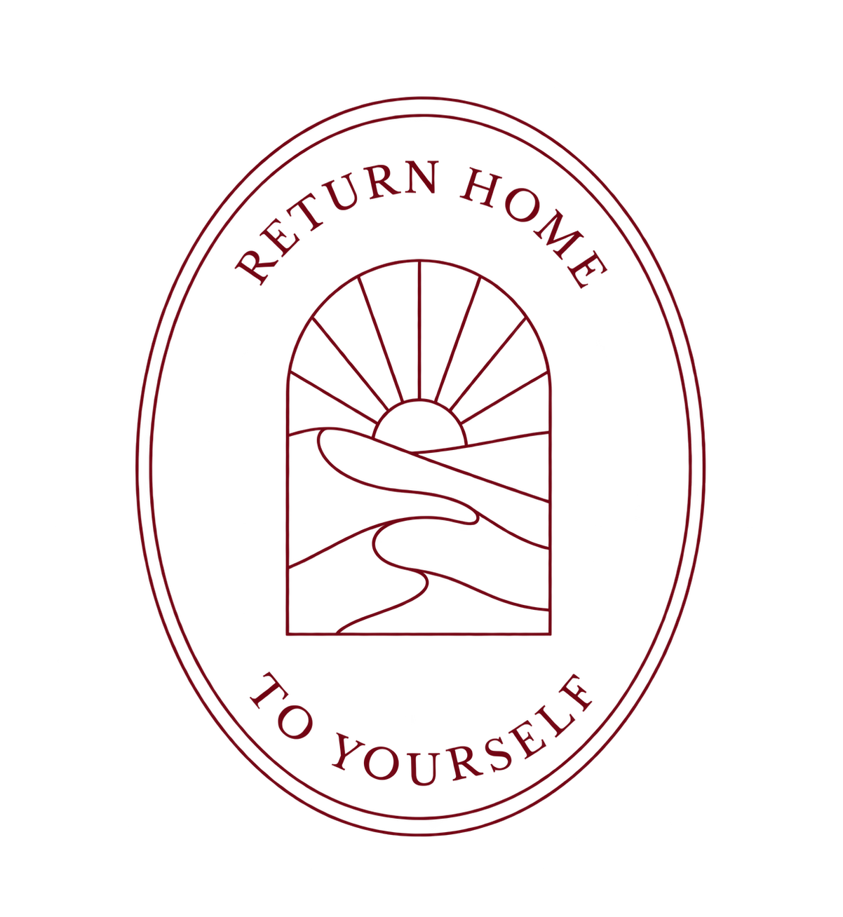 Zeraya emblem with hands, a rising sun and the words Return Home To Yourself